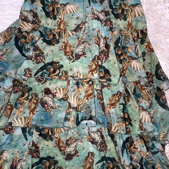 Hot Topic The Birth Of Venus Mesh Tiered Halter Dress Plus Size 2 Nwot - Picture 2 of 4